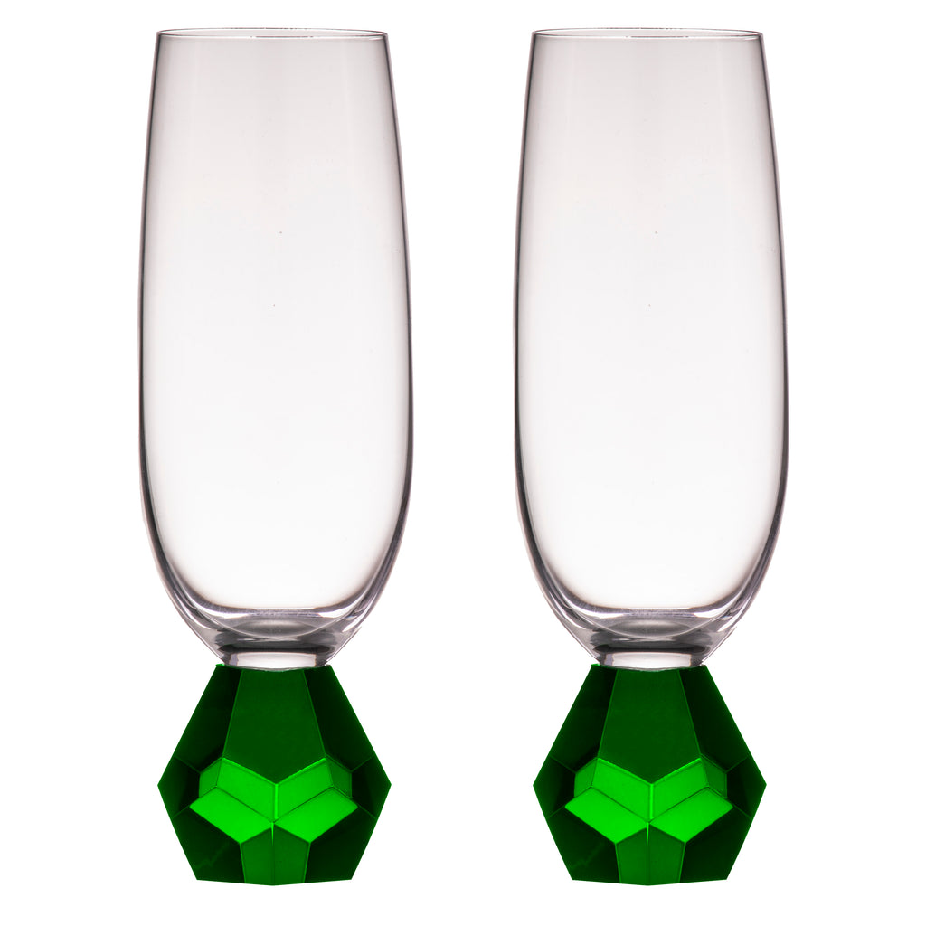 Wine Glass (Set of 2), Emerald Green – Only on The Avenue